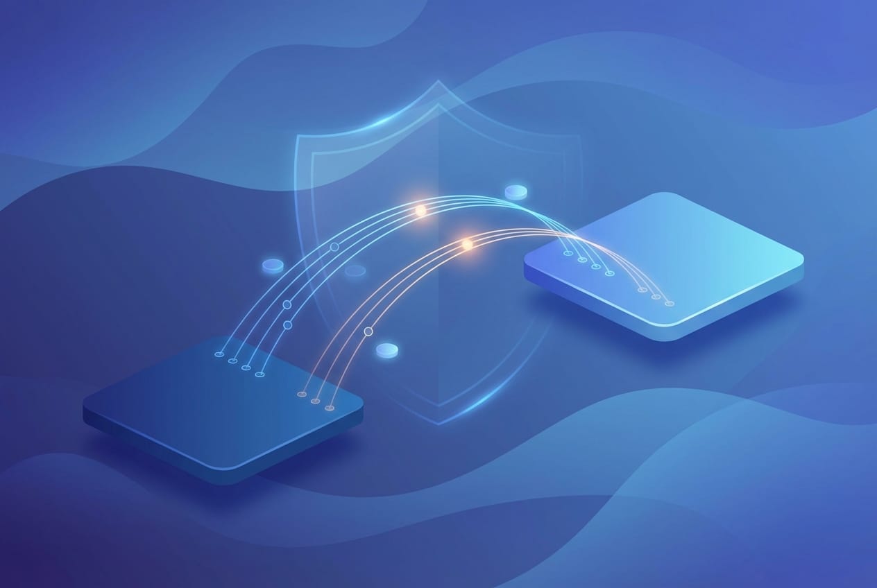 Enterprise illustration of interconnected systems with highlighted weak seams between environments