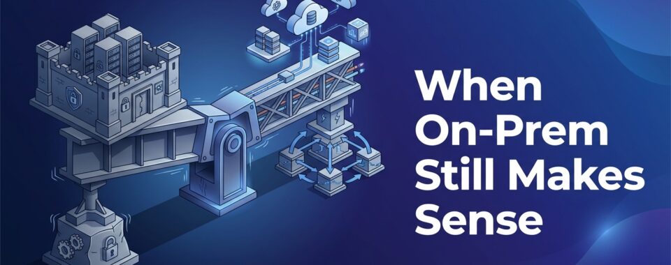 Enterprise illustration of balancing control and flexibility in infrastructure decisions